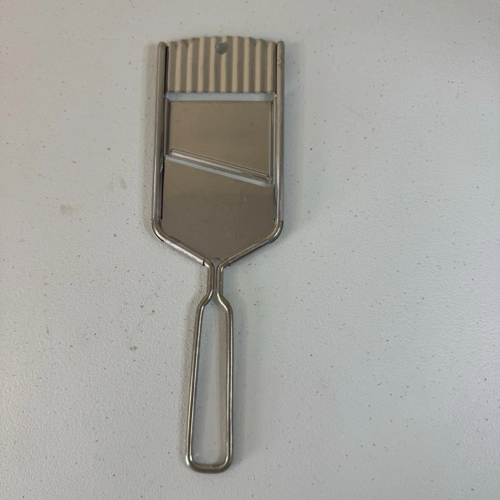Vintage Foley Hand Held Slicer Serrater Stainless Steel Vegetables Chopper